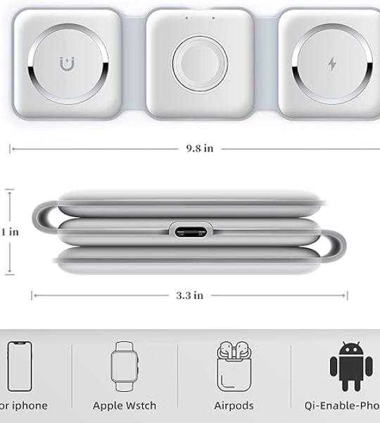 Stylish 3-in-1 wireless charger