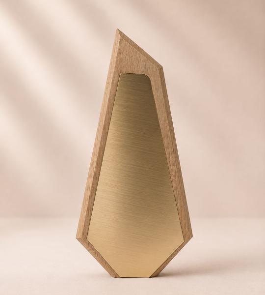 Wooden & Gold Acrylic Trophy