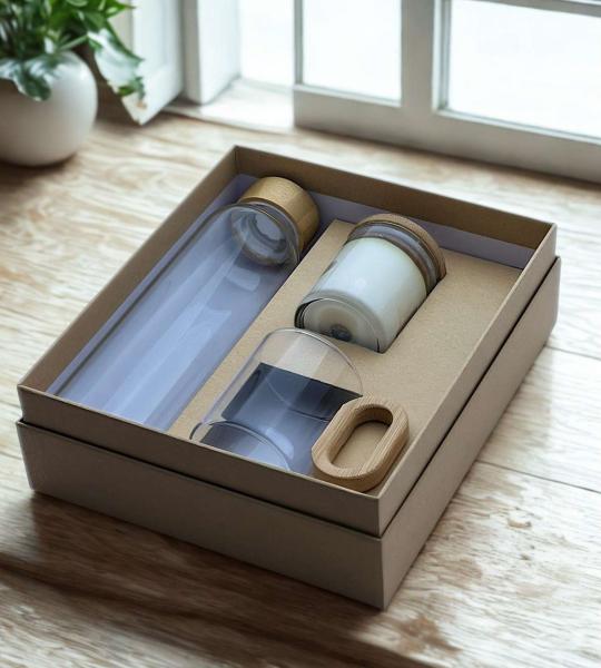 Elegant Gift Set (Bottle + Cup + Candle)