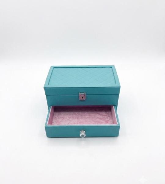 Luxury Jewelry Storage Box with Double Drawer
